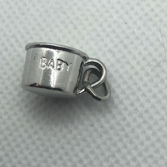 VTG Sterling Silver Baby Cup Mini Mug Charm for Charm Bracelet - Picture 1 of 3